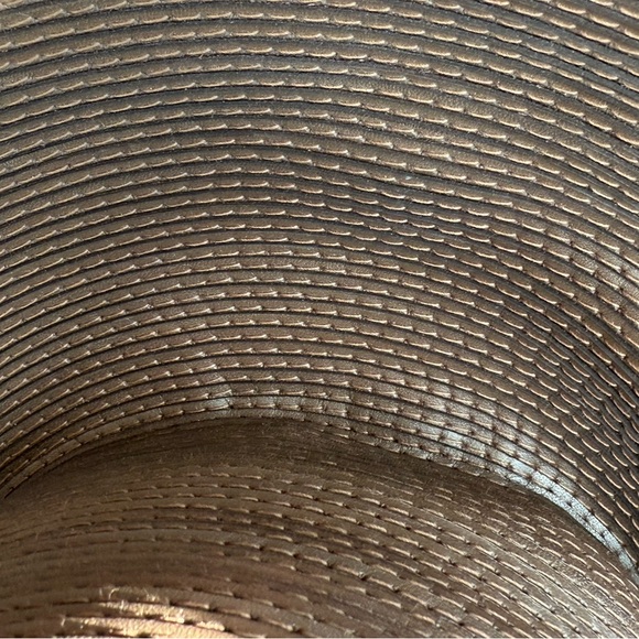 Patricia Underwood New York Genuine Corded Cordovan Leather Wide Brim Hat - Picture 8 of 8